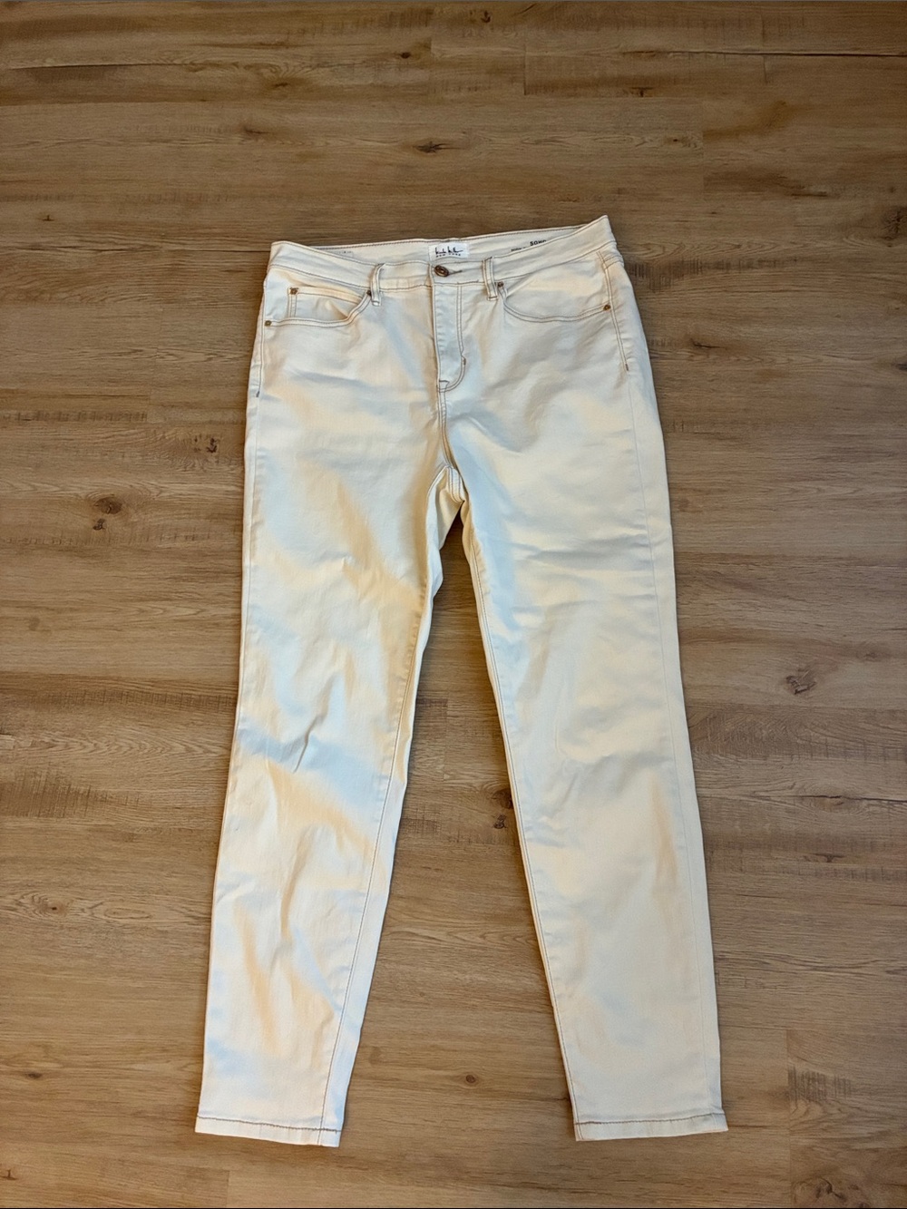 Nicole Miller Cream Skinny Jeans